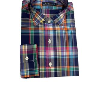 Polo Ralph Lauren Classic Fit Madras Plaid Shirt L NWT